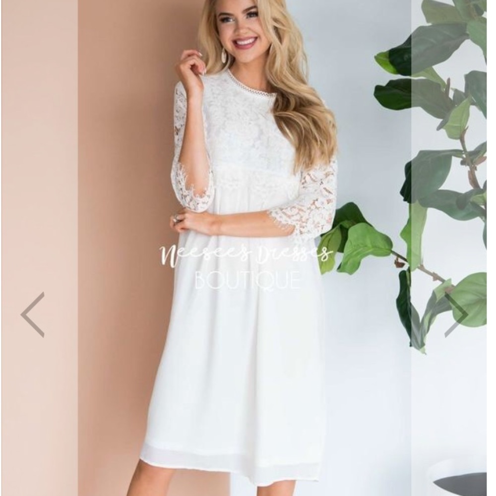 White gown, wedding appropriate, nursing friendly